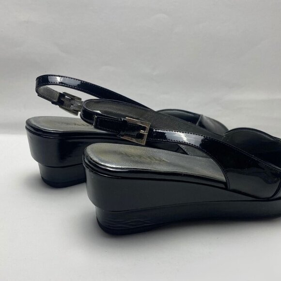 PRADA Patent Leather Slingback Sandals Size 37.5 - Picture 4 of 9